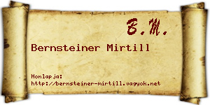 Bernsteiner Mirtill névjegykártya